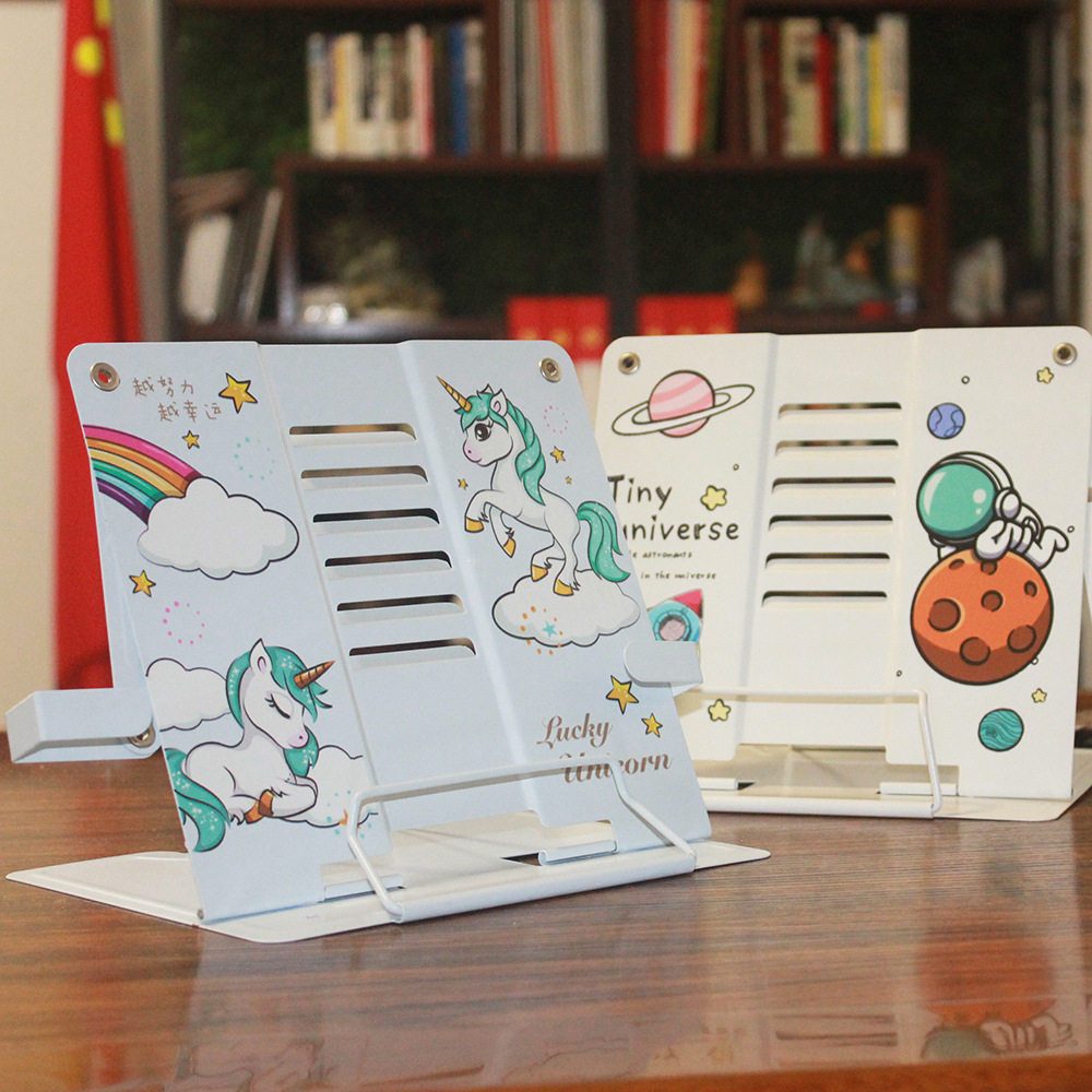 Office Cultural and Education New Style-Cute Style_Looking Bookshelf Cute Girl Cute Trendy Cartoon Reading Stand Reading Stand