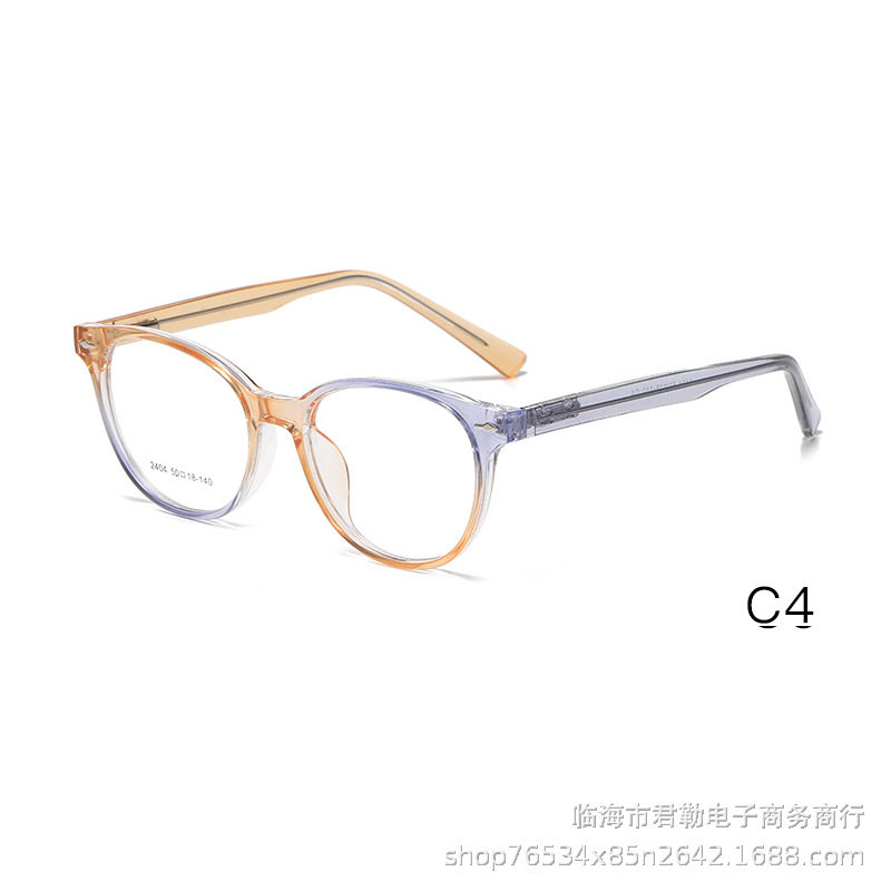 Factory New European and American Retro Round Cat-Eye Myopia Anti-Blue Light Glasses Insert Flat Mirror 2004 Available for Wholesale