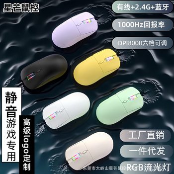 Wholesale Bluetooth 2.4g True Three-Mode Mouse Charging Lightweight E-Sports Game Office Shit King Wireless Mouse
