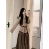 Plus-Size Women's Gentle Style Casual Suit Autumn New Long-Sleeve Top and Skirt Fashion Mature Slimming Plus-Size Women's Clothing