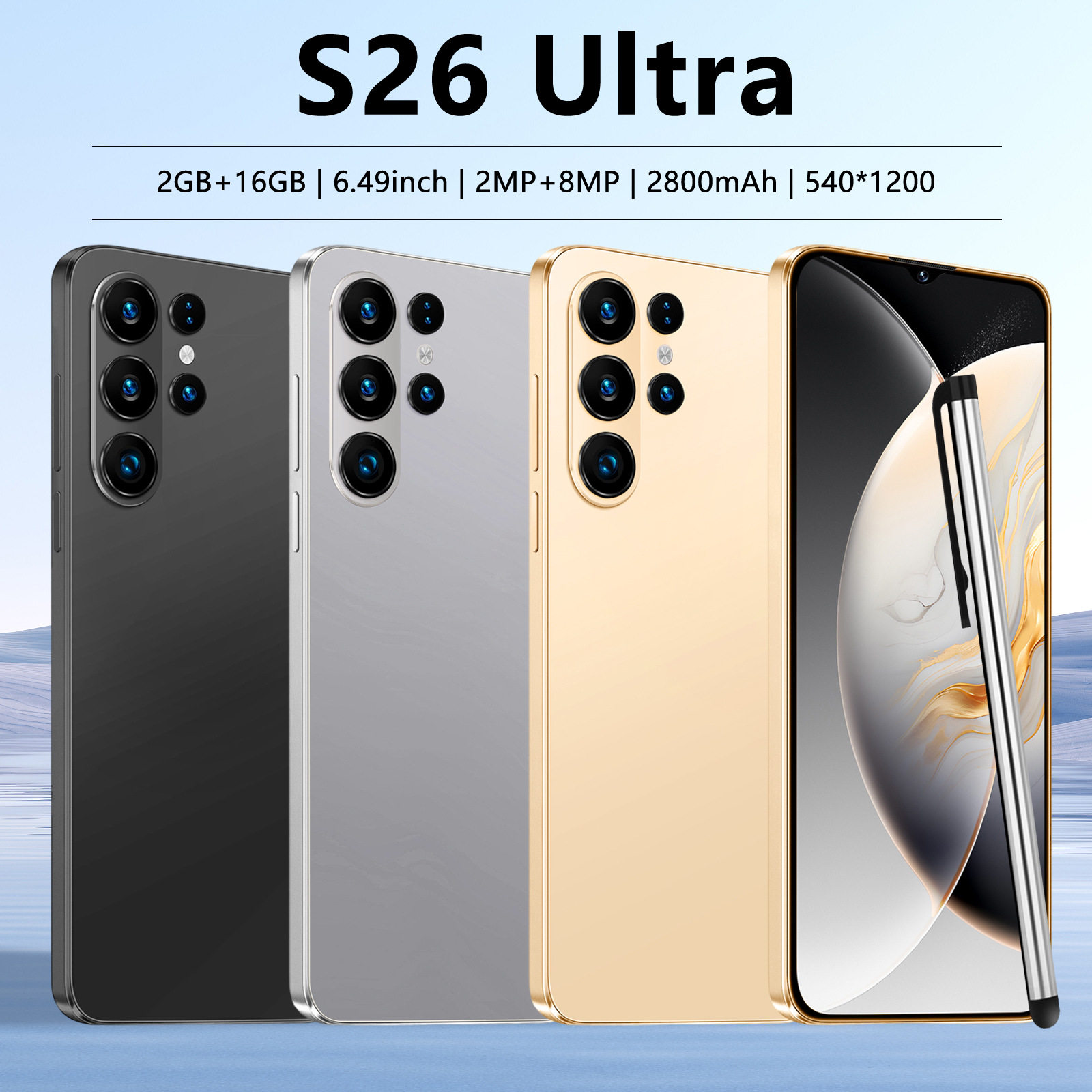 Cross-border smartphone S26 Ultra 2+16GB 6.6-inch large scre...