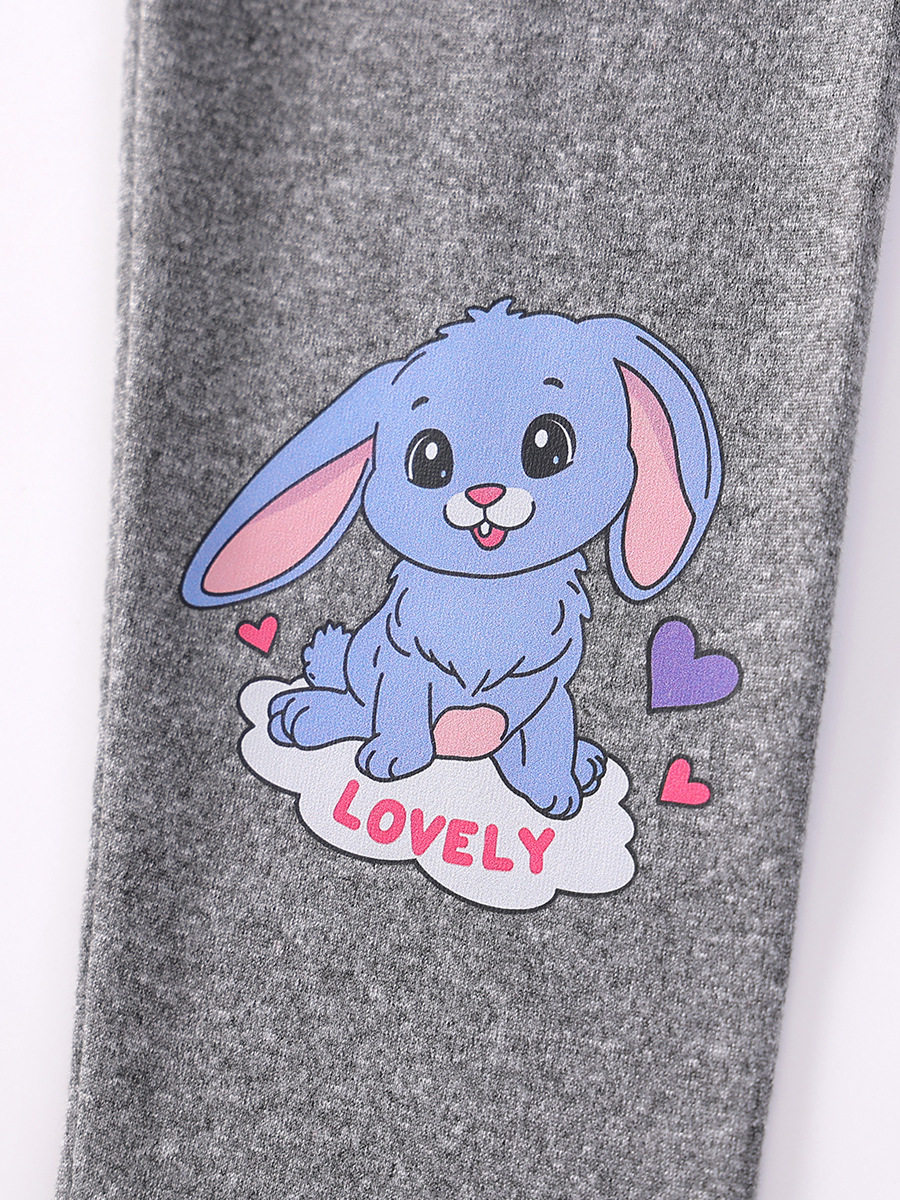 Girls' Cute Hooded Set, Autumn Fleece-Lined Kids' Outfit