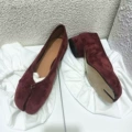 3.5cm wine red pleated sheep velvet