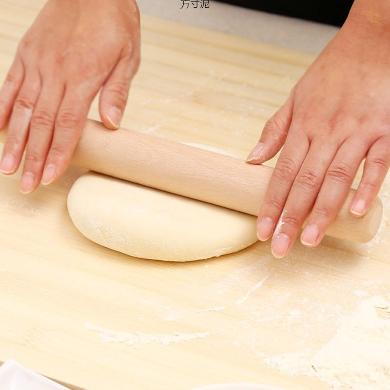 Large and Small Solid Wood Rolling Pin for Home Use, Dumpling Wrappers, Noodles, and Baking Tools Factory