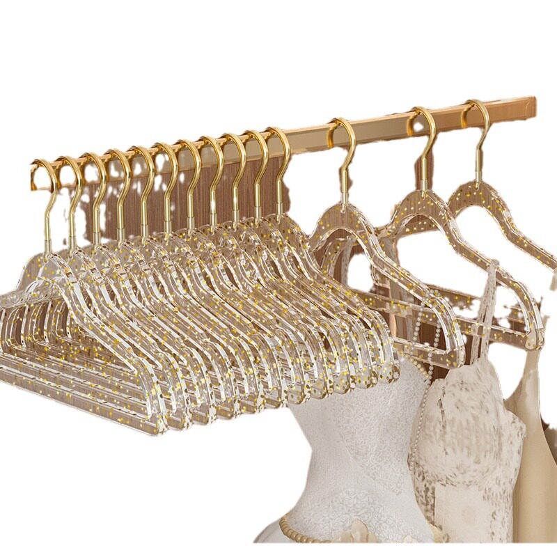 Transparent Clothes Hanger for Home Use, Fairy-Like Seamless Non-Slip Clothes Hanger, Light Luxury Clothing Store Special Drying Rack