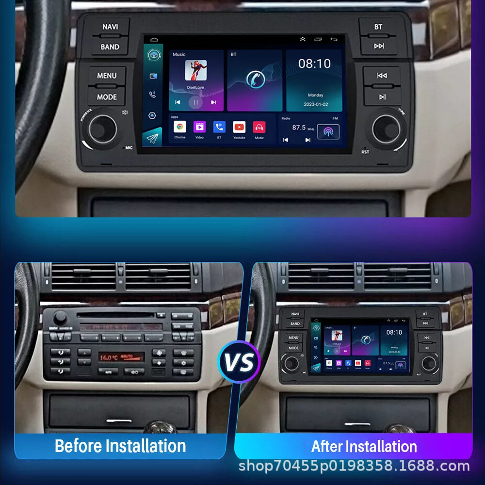 Suitable for 98~06 BMW E46 large screen carplay car Android GPS navigation reversing image all-in-one machine