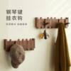 No-Drill Solid Wood Coat Rack Piano Coat Rack Home Entryway Door Back Wall Invisible Coat Hook Entryway Hook