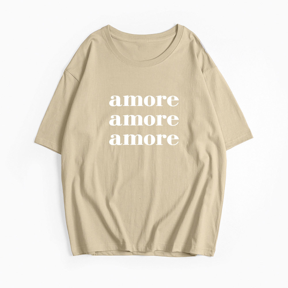 Womens Summer Graphic T Shirt Loose Fit Round Neck Short Sleeve 100 Cotton Casual Everyday Wear Wholesale