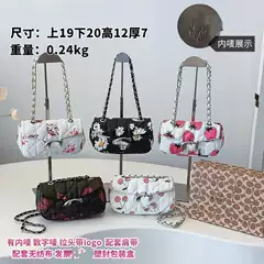 Wholesale Cross-border Small Bag Women's 2024 New Cherry Pendant Underarm Bag Printed Bag Women's Shoulder Crossbody Bag