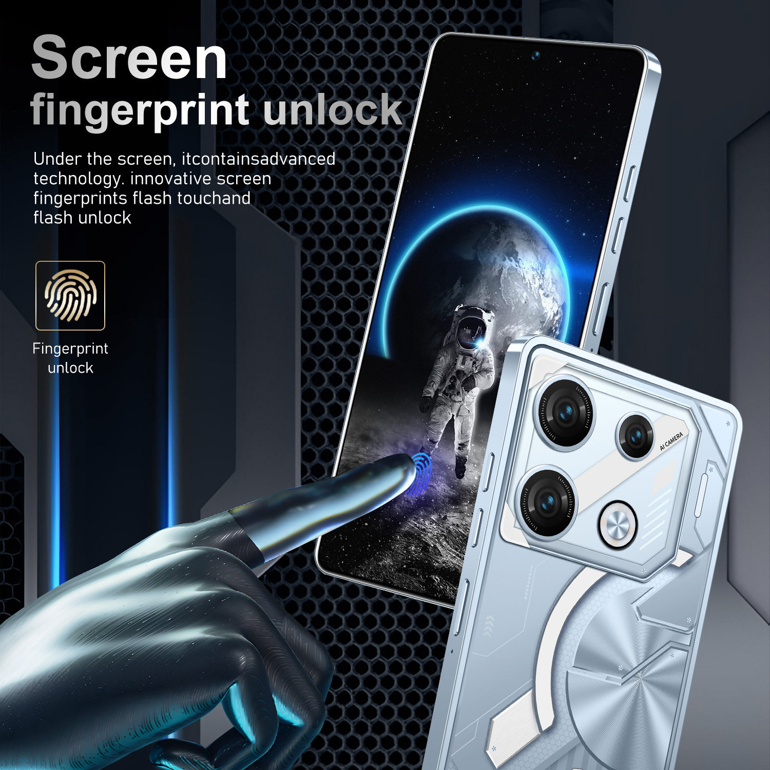 跨境GT10 Pro安卓7.3寸大屏16+1T智能手机源头工厂TK/Temu可代发