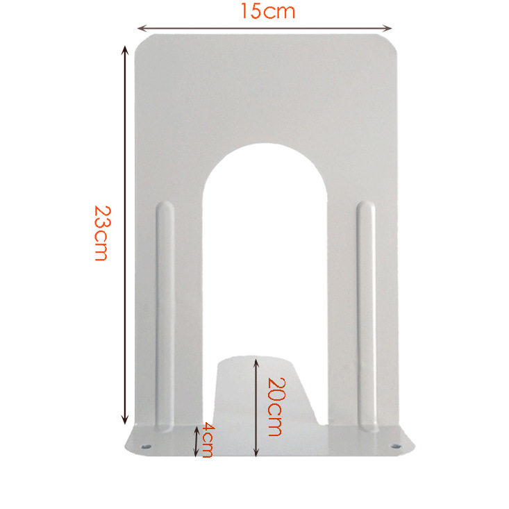 Steel Bookend Library Thickened Steel Plate Bookend Desktop Book Divider Shelf Book Clip Anti-Tip Book Stand