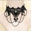 Cross-Border Accessories Female Palace Gothic Sexy Choker Lace Necklace Choker Clavicle Chain Flower Lace Neck Strap