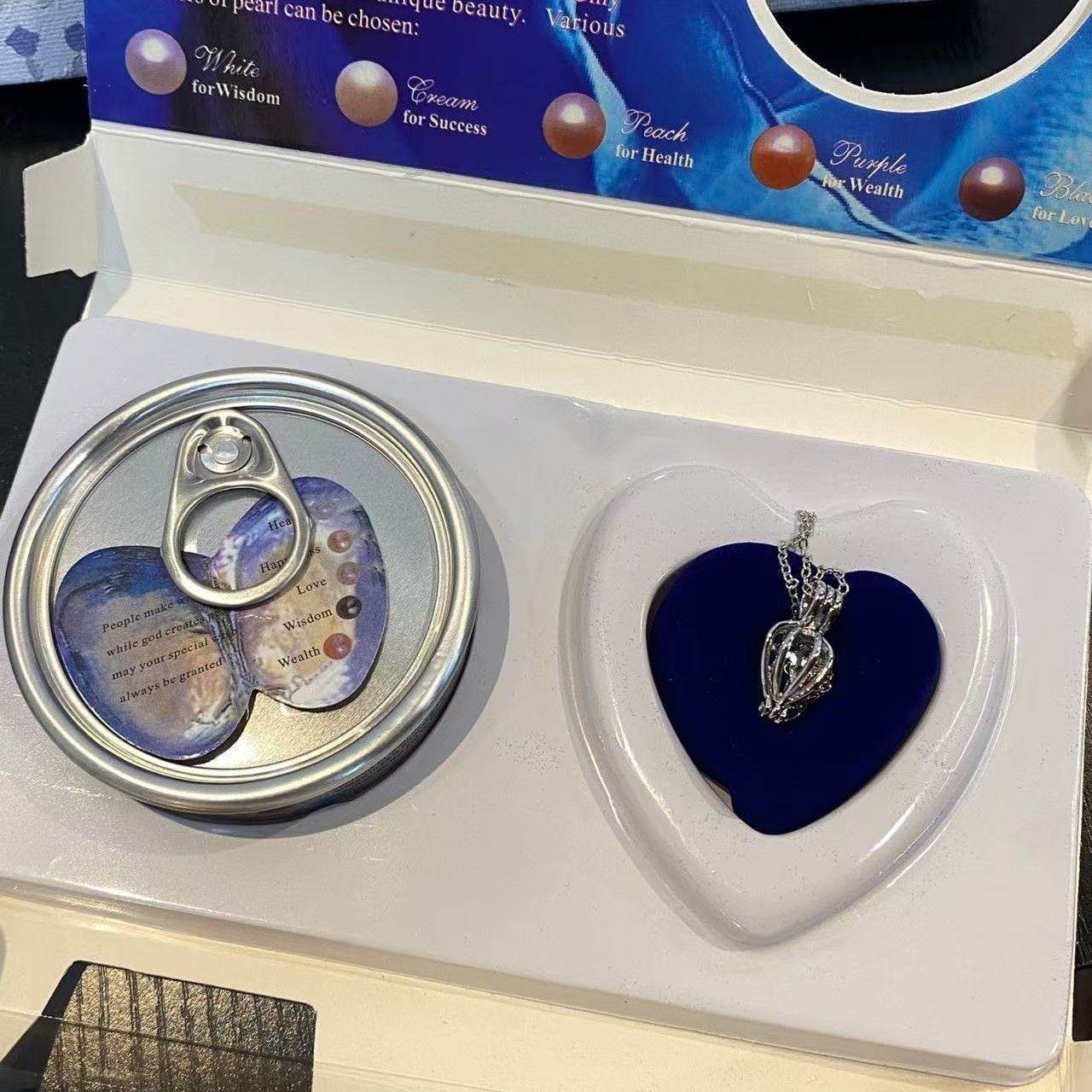 DIY Self-Opening Pearl Clam Pendant Necklace Couple Creative Pearl Necklace Birthday Gift for Girls Niche High-End