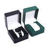 Rounded Flip PU Watch Box Simple Universal Watch Box Advanced Sense Leather Watch Packaging Box Printed Logo