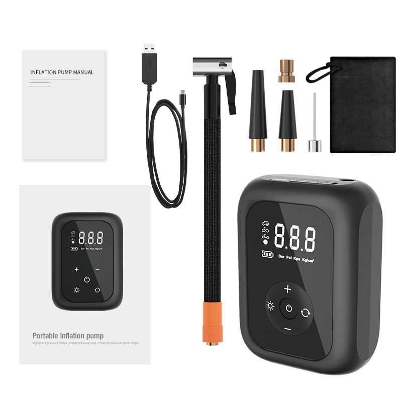 New car intelligent digital display air pump small portable multifunctional wireless car tire inflation pump