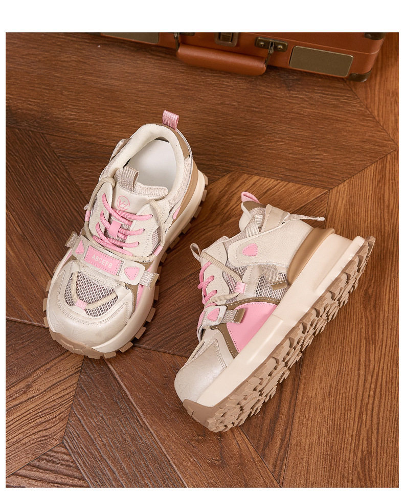Giày sneaker nữ chạy bộ mesh thoáng khí đế dày Dexun 2026 — Lưới đơn hồng, Lưới đơn xanh, Lưới đơn xám chi tiết 24