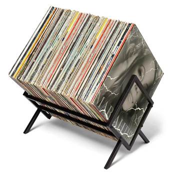 Desktop creative bookshelf vinyl record storage rack CD record display rack magazine storage rack metal fine iron art