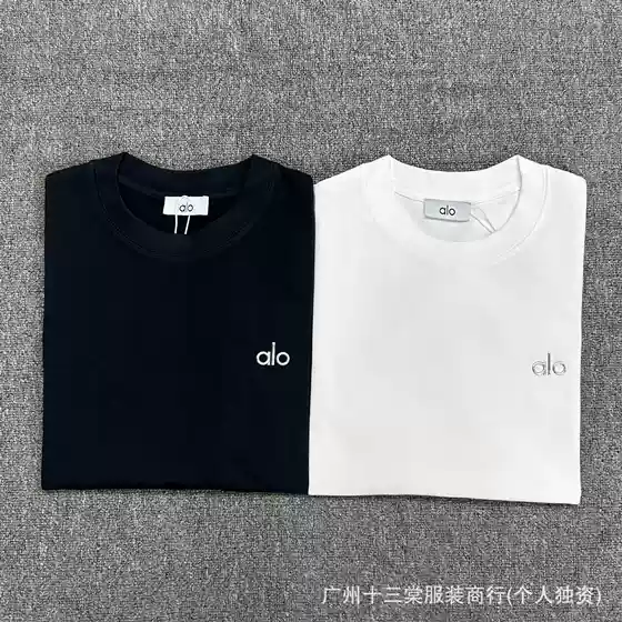 26 Summer Heavyweight 280g Double Yarn Authentic Silver Label Logo Simple Loose Versatile Casual Long Sleeve T-Shirt