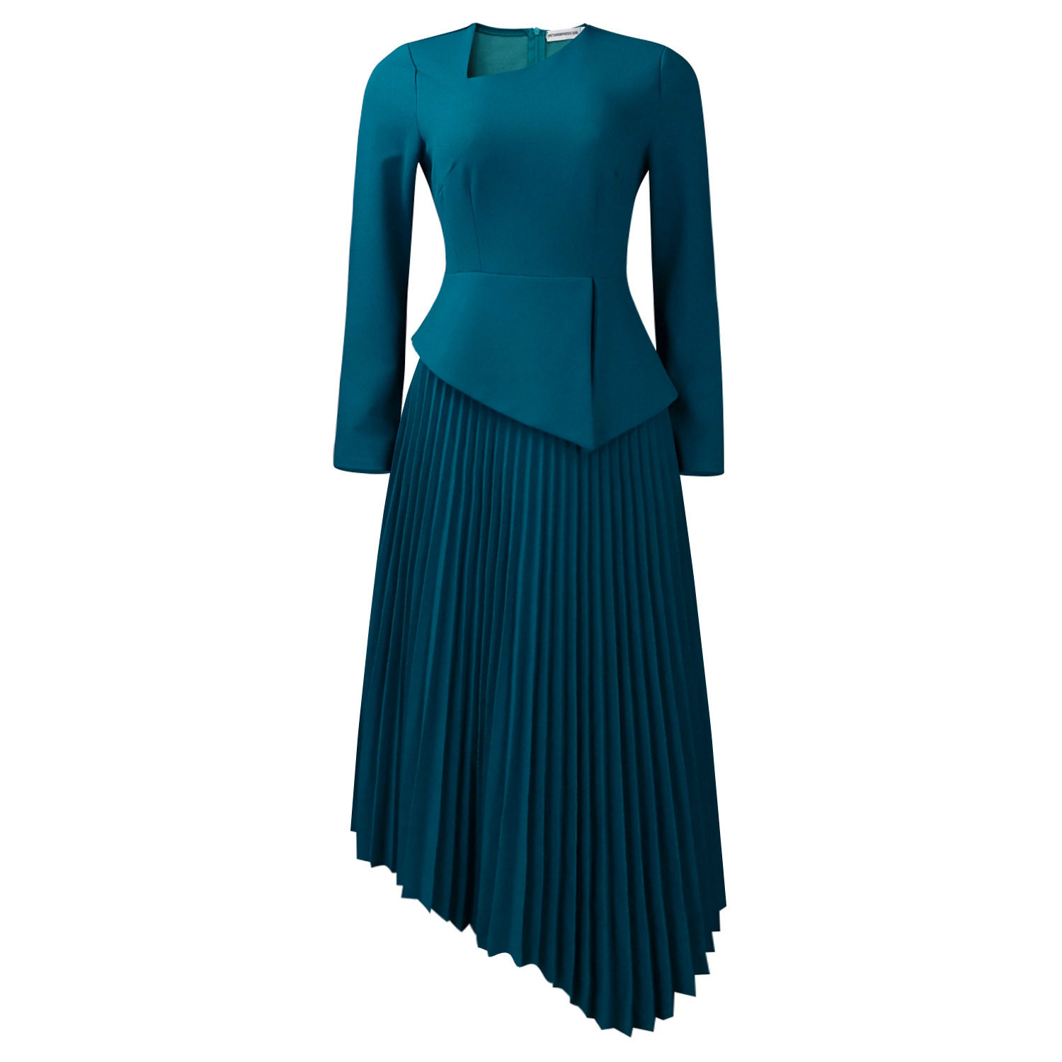 women's clothing 2026 spring new style elegant slant collar high waist mid-length foreign trade dress