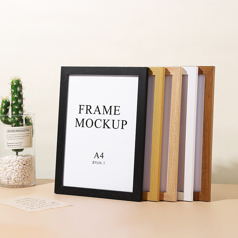 Wooden photo frame table wholesale jigsaw frame A3A4 simple wall frame 4K8K creative photo wall
