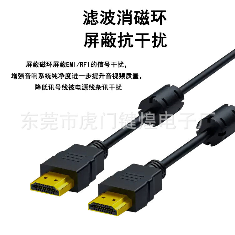 Electromagnetic Shielding HDMI High-Definition Line Emc Double Magnetic Ring through Emi Anti-Interference 4K Automatic Instrument Medical Equipment Machine