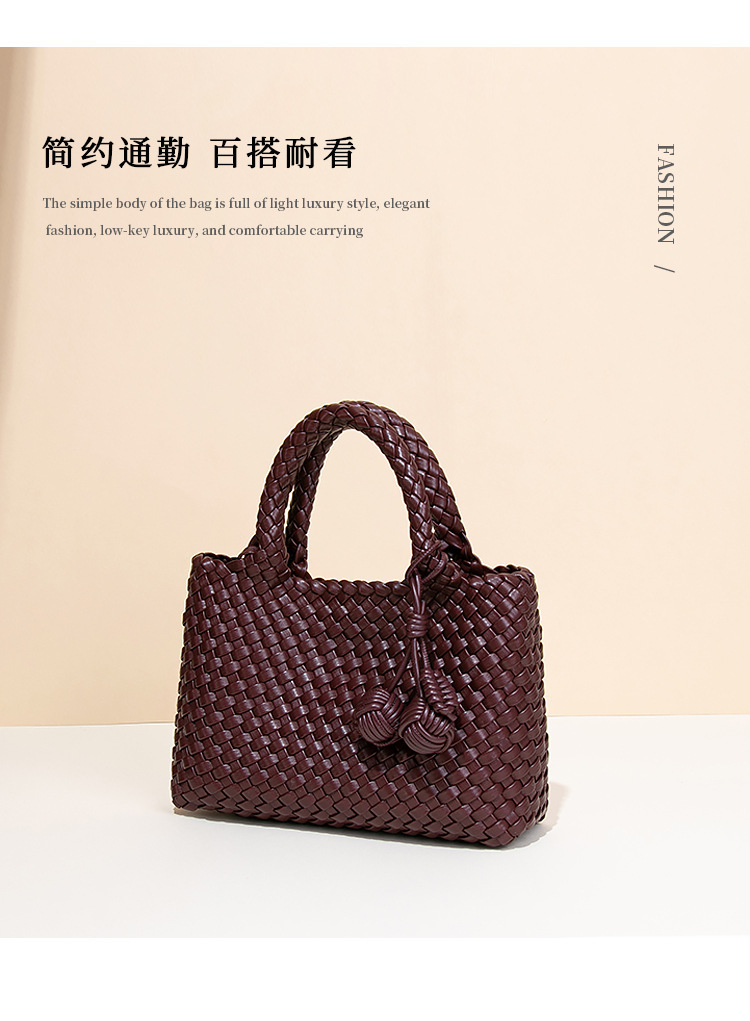 Túi xách tay nữ da PU dáng tote nhỏ đeo chéo — B2405 # màu bạc, B2405 # màu đen, B2405 # màu nâu, B2405 # Màu tím khoai môn