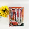 Cartoon Water Cup, Fork and Spoon Combination Set, Children's Portable Tableware Three-Piece Set, Student Cute Gift Tableware Set