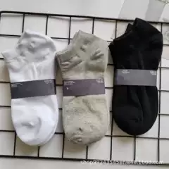 Wholesale Spring and Summer Tommy Socks, 3 Pairs Per Pack, Black, White, and Gray Short Socks, Sports Casual Low-Cut Unisex No-Show Socks