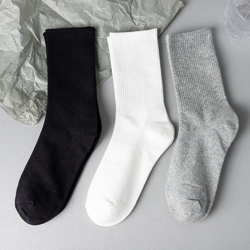 跨境诸暨运动袜透气女士白色船袜春夏季篮球长袜男士中筒袜子批发