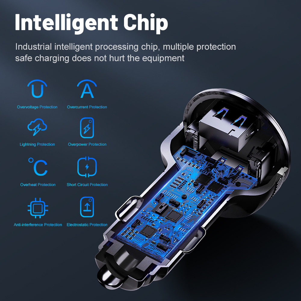 Six-In-One 4Usb+2Type-C Supports Super Fast Charging Car Charger Qc3.0 Car Charger