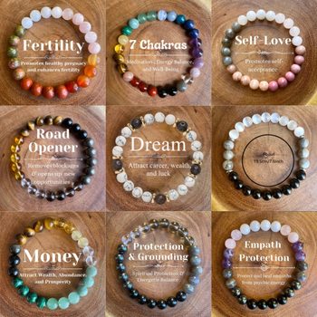 Manufacturer's Supply Cross-Border Popular Temu Xiyin Tiktok Popular Natural Stone Beaded Bracelet Amazon New Product
