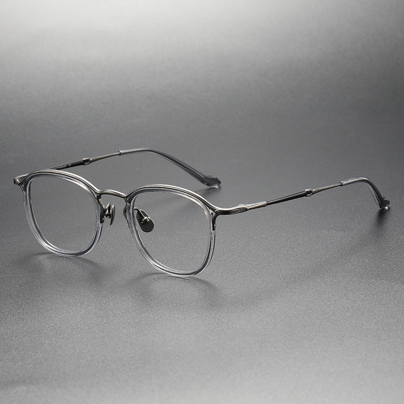 Shenzhen glasses Matsuda with M3118 retro pure titanium plate ring round frame can be equipped with anti-blue light glasses flat lens