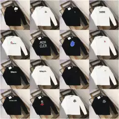 Spring and Autumn New Correct Version m Classic Versatile Badge Long Sleeve Base T-Shirt Unisex Casual Loose Fit