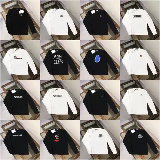 Spring and Autumn New Correct Version m Classic Versatile Badge Long Sleeve Base T-Shirt Unisex Casual Loose Fit