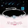Star Wish Four-Leaf Clover Bracelet Luminous Accessible Luxury Niche Ins High-End Valentine's Day Birthday Gift for Girlfriend