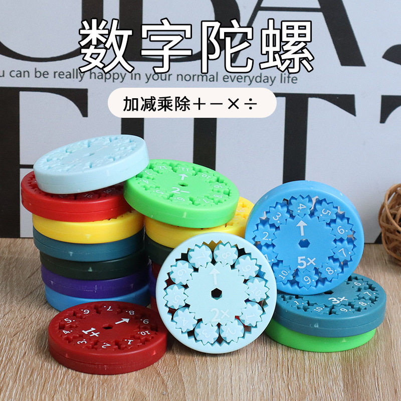 Math Fingertip Spinner Cross-border Explosion Models MathFidgetSpinners Addition, Subtraction, Multiplication and Division Teaching Toys Wholesale