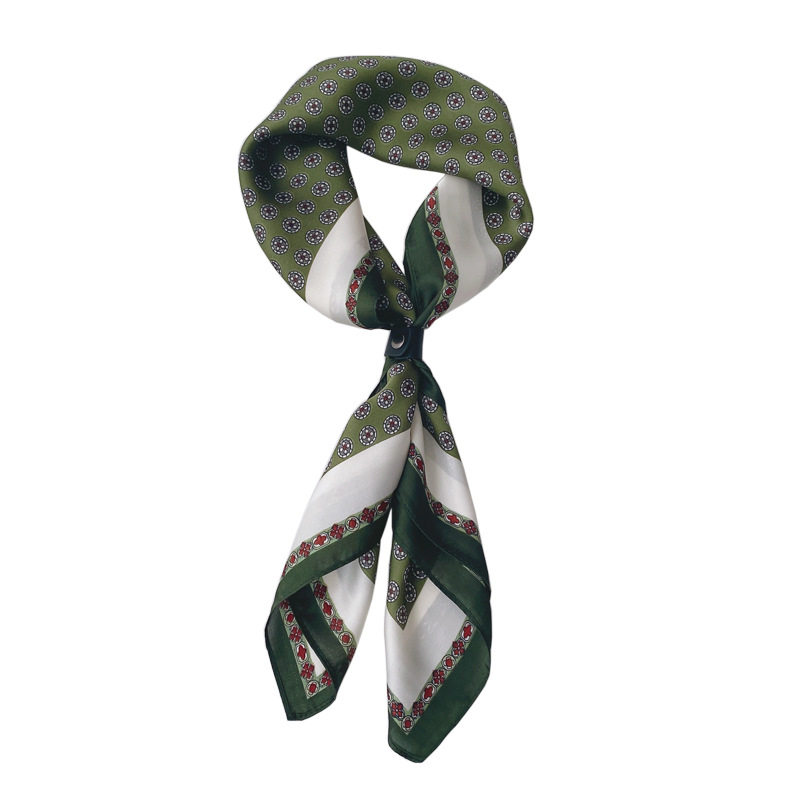 Japanese Retro Workwear Men's Square Scarf Men's Silk Scarf Korean Men's Decorative Silk Scarf Neck Scarf Neck Scarf