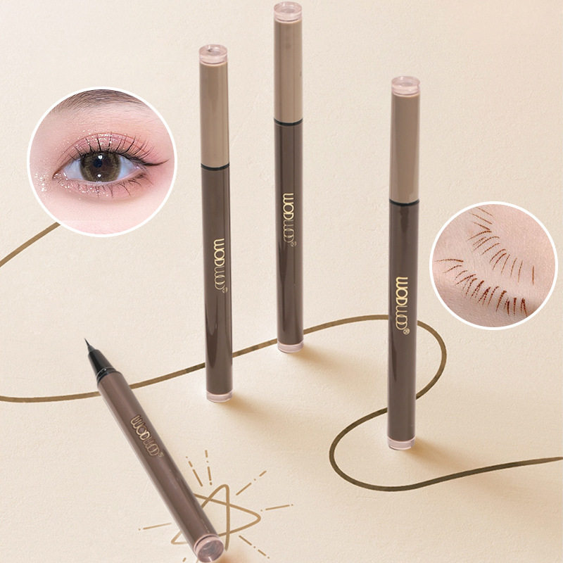 WODWOD Soft Silky Extremely Fine Eyeliner Pen for Eyelashes and Silkworm Lying One Multi-use Waterproof Sweat-proof Eyeliner