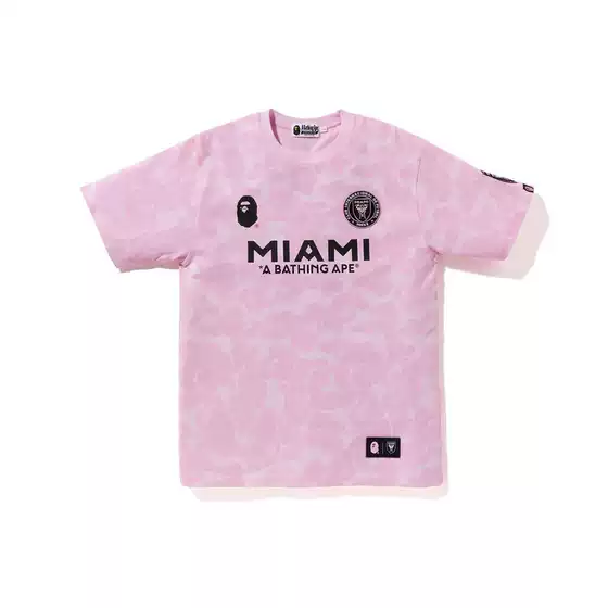 BAPE X Miami International MIAMI Co-branded Camouflage Men's and Women's Short-sleeved Sports T-shirt Trendy Brand