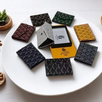 Card Holder New Wallet Printed Short Multi-Functional Folding Thin Business Wallet Fashion Dog Tooth Goya Accordion Bag