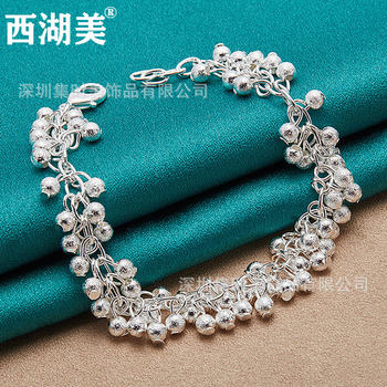 West Lake Beauty Silver Grape Bead Chain Women's Bracelet Jewelry Hand Accessories