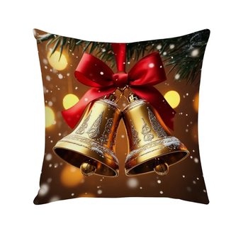 Cross-Border Hot Selling Christmas Pillow Cover Retro Pastoral Style Sofa Pillow Cover Cushion Cover Linen Christmas Pillow Cover