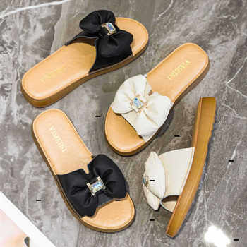 Women's Summer Outdoor 2025 New Fashion Bow Slip-On Flat Slippers Wholesale