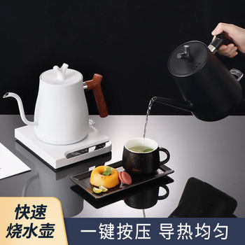 Spot Source Manufacturer Cross-Border Electric Kettle Stainless Steel Hand Brewing Kettle Household Kettle Long Mouth Electric Kettle