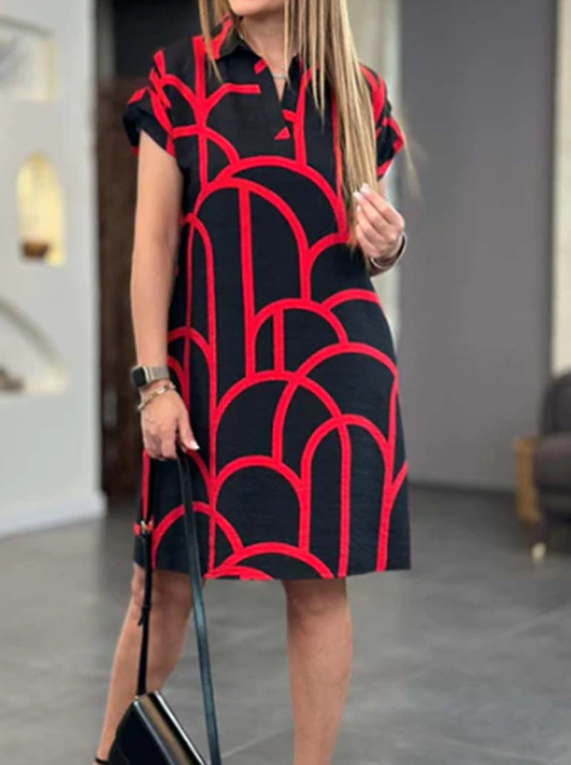 Summer Floral V Neck Pocket Short Sleeve Dress Womens Casual Style Perfect for Everyday Wear Wholesale Available