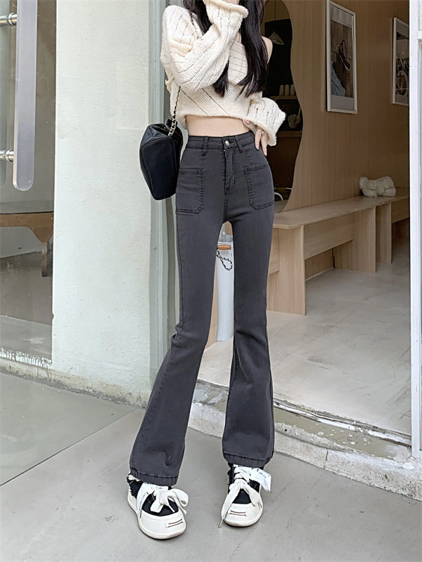 High Waisted Womens Denim Jeans Korean Style Straight Leg Casual Wide Leg Spring Wholesale Available