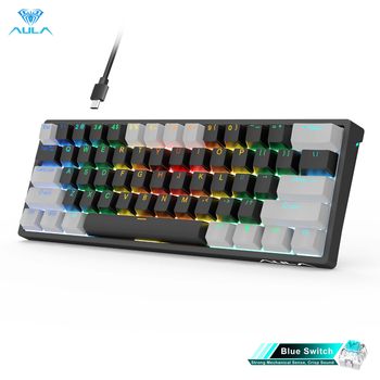 Tarantula F3261 wired hot plug RGB mechanical keyboard 61 key compact portable office computer game keyboard