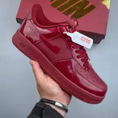 High-Quality Shoes Cross-Border Air Force One Sneakers Cc X Af1 Collaboration Patent Leather Low-Top Versatile Casual Shoes