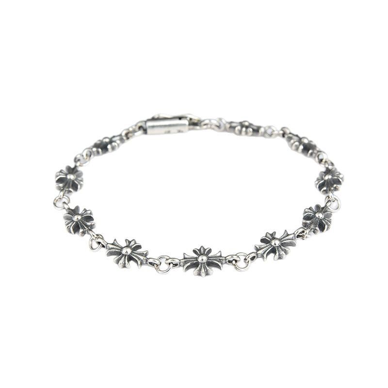 Trendy Crow Bracelet, Vintage Thick Letter Bracelet, Dice, Scout Flower, Cross Flower, Full Flower with Diamonds, Gold Wholesale