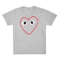 Gray red line heart